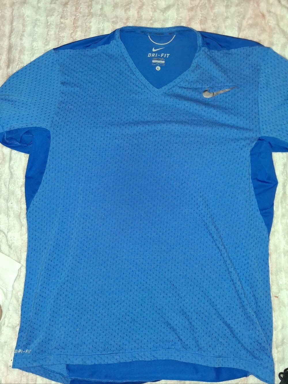 Nike Blue Dri-FIT V-Neck Performance Tee
